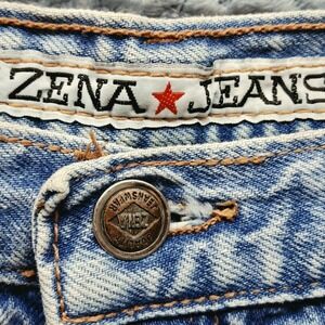 Vintage Zena Jeans Womens 12 Light Acid Wash High Rise Tapered Leg Denim 80s 90s